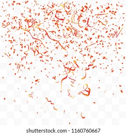 Abstract background with many falling tiny confetti pieces. vector background