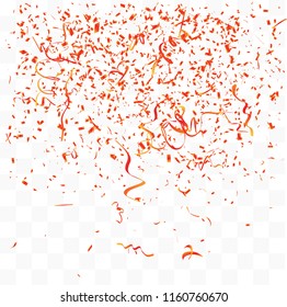 Abstract background with many falling tiny confetti pieces. vector background