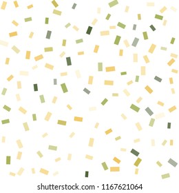 Abstract background with many falling tiny confetti pieces. vector background. Defocused stylish confetti on white background. For banners, wallpapers, postcards, business, weddings, party.