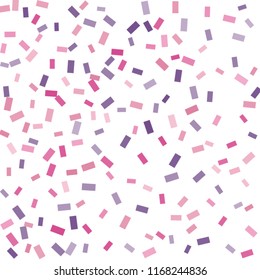 Abstract background with many falling tiny confetti pieces. vector background. Defocused stylish confetti on white background. For banners, wallpapers, postcards, business, weddings, party.