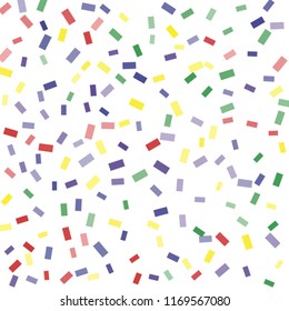 Abstract background with many falling tiny confetti pieces. vector background. Defocused stylish confetti on white background. For banners, wallpapers, postcards, business, weddings, party.