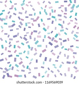 Abstract background with many falling tiny confetti pieces. vector background. Defocused stylish confetti on white background. For banners, wallpapers, postcards, business, weddings, party.