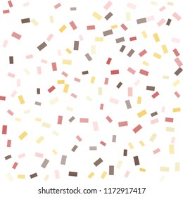 Abstract background with many falling tiny confetti pieces. vector background. Defocused stylish confetti on white background. For banners, wallpapers, postcards, business, weddings, party.