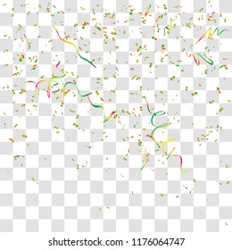 Abstract background with many falling tiny confetti pieces. vector background
