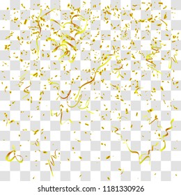 Abstract background with many falling tiny confetti pieces. vector background