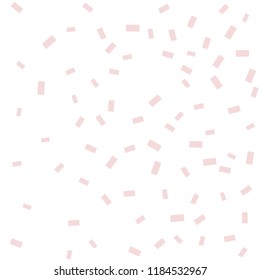 Abstract background with many falling tiny confetti pieces. vector background. Defocused stylish confetti on white background. For banners, wallpapers, postcards, business, weddings, party.