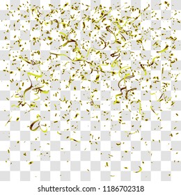 Abstract background with many falling tiny confetti pieces. vector background