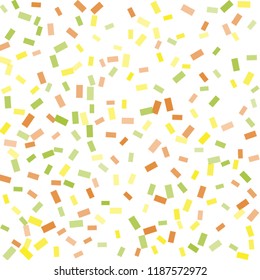 Abstract background with many falling tiny confetti pieces. vector background. Defocused stylish confetti on white background. For banners, wallpapers, postcards, business, weddings, party.