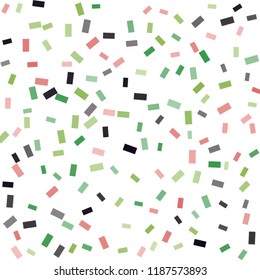 Abstract background with many falling tiny confetti pieces. vector background. Defocused stylish confetti on white background. For banners, wallpapers, postcards, business, weddings, party.