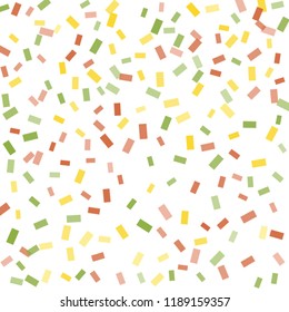 Abstract background with many falling tiny confetti pieces. vector background. Defocused stylish confetti on white background. For banners, wallpapers, postcards, business, weddings, party.