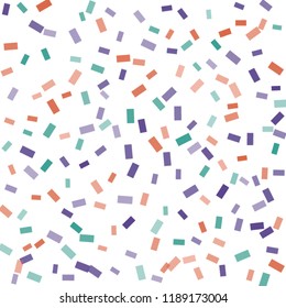 Abstract background with many falling tiny confetti pieces. vector background. Defocused stylish confetti on white background. For banners, wallpapers, postcards, business, weddings, party.