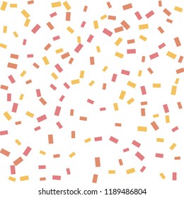 Abstract background with many falling tiny confetti pieces. vector background. Defocused stylish confetti on white background. For banners, wallpapers, postcards, business, weddings, party.