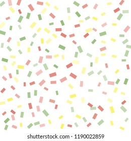 Abstract background with many falling tiny confetti pieces. vector background. Defocused stylish confetti on white background. For banners, wallpapers, postcards, business, weddings, party.