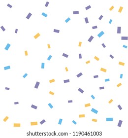 Abstract background with many falling tiny confetti pieces. vector background. Defocused stylish confetti on white background. For banners, wallpapers, postcards, business, weddings, party.