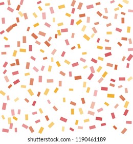 Abstract background with many falling tiny confetti pieces. vector background. Defocused stylish confetti on white background. For banners, wallpapers, postcards, business, weddings, party.
