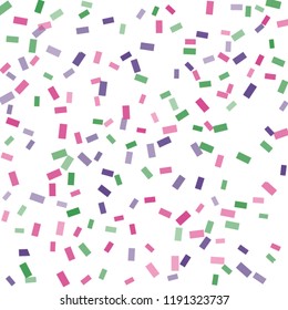 Abstract background with many falling tiny confetti pieces. vector background. Defocused stylish confetti on white background. For banners, wallpapers, postcards, business, weddings, party.