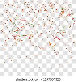 Abstract background with many falling tiny confetti pieces. vector background