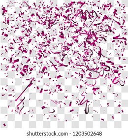 Abstract background with many falling tiny confetti pieces. vector background