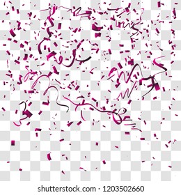 Abstract background with many falling tiny confetti pieces. vector background