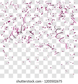 Abstract background with many falling tiny confetti pieces. vector background