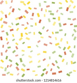 Abstract background with many falling tiny confetti pieces. vector background. Defocused stylish confetti on white background. For banners, wallpapers, postcards, business, weddings, party.