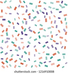 Abstract background with many falling tiny confetti pieces. vector background. Defocused stylish confetti on white background. For banners, wallpapers, postcards, business, weddings, party.