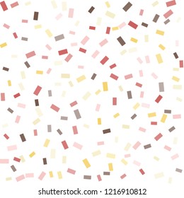 Abstract background with many falling tiny confetti pieces. vector background. Defocused stylish confetti on white background. For banners, wallpapers, postcards, business, weddings, party.
