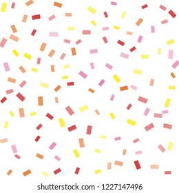 Abstract background with many falling tiny confetti pieces. vector background. Defocused stylish confetti on white background. For banners, wallpapers, postcards, business, weddings, party.