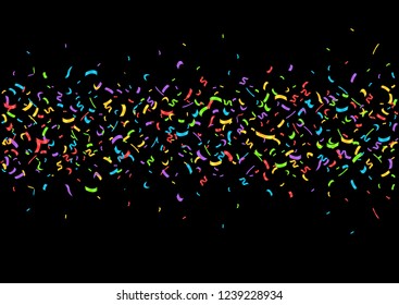 Abstract background with many falling tiny confetti pieces. Vector illustration