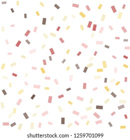 Abstract background with many falling tiny confetti pieces. vector background. Defocused stylish confetti on white background. For banners, wallpapers, postcards, business, weddings, party.