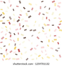Abstract background with many falling tiny confetti pieces. vector background. Defocused stylish confetti on white background. For banners, wallpapers, postcards, business, weddings, party.