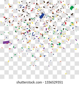 Abstract background with many falling tiny brown confetti pieces. vector background