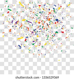 Abstract background with many falling tiny brown confetti pieces. vector background