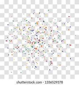Abstract background with many falling tiny brown confetti pieces. vector background