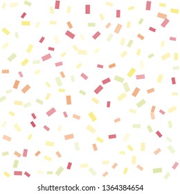 Abstract background with many falling tiny confetti pieces. vector background. Defocused stylish confetti on white background. For banners, wallpapers, postcards, business, weddings, party.