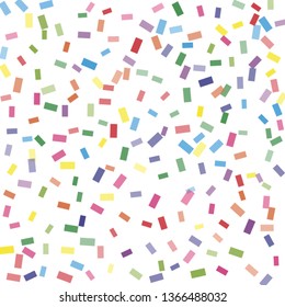 Abstract background with many falling tiny confetti pieces. vector background. Defocused stylish confetti on white background. For banners, wallpapers, postcards, business, weddings, party.