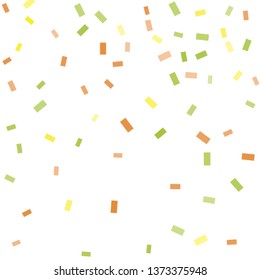 Abstract background with many falling tiny confetti pieces. vector background. Defocused stylish confetti on white background. For banners, wallpapers, postcards, business, weddings, party.