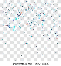 Abstract background with many falling tiny confetti pieces. vector background