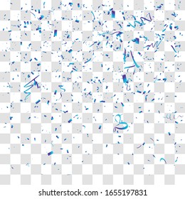 Abstract background with many falling tiny gold confetti pieces. vector background