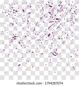 Abstract background with many falling tiny gold confetti pieces. vector background