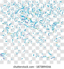 Abstract background with many falling tiny confetti pieces. vector background