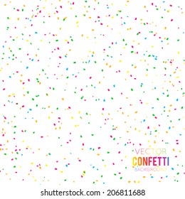 Abstract background with many falling tiny confetti pieces