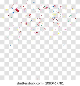 Abstract background with many falling tiny confetti pieces. vector background