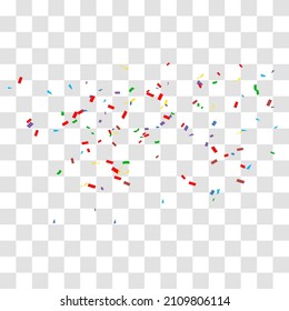 Abstract background with many falling tiny confetti pieces. vector background