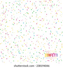Abstract background with many falling tiny confetti pieces