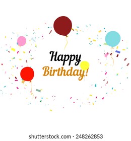 Abstract background with many falling tiny confetti pieces. happy birthday concept. vector illustration
