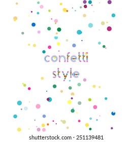 Abstract background with many falling tiny confetti pieces. Confetti style. vector illustration