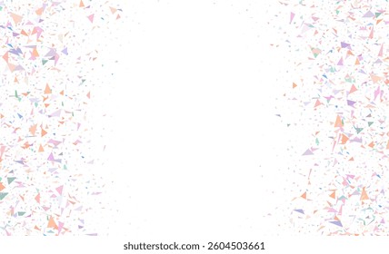 Abstract background with many falling tiny confetti pieces. vector background