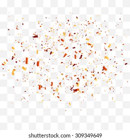 Abstract background with many falling tiny confetti pieces. vector background