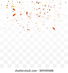 Abstract background with many falling tiny confetti pieces. vector background